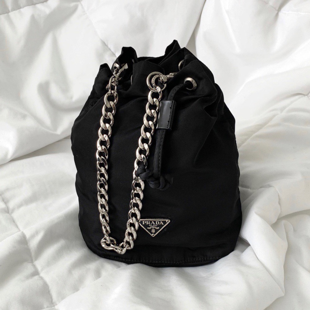 Prada Mini Nylon Bucket Bag